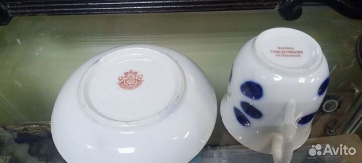 Чашка с блюдцем. Кузнецов. Редкая