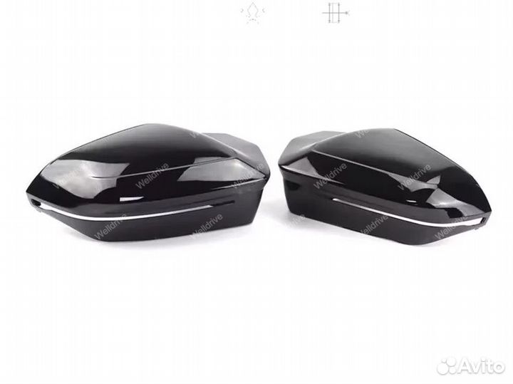 Крышки зеркал BMW 5 G60 G61 черный глянец