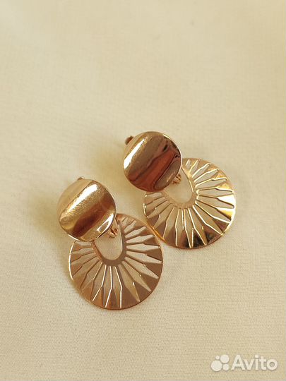 Золотое серьги