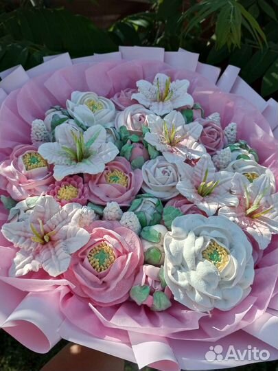 Зефирные букеты,зефир, конфеты