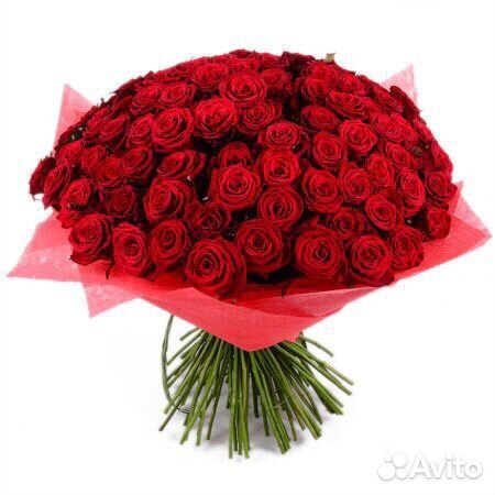 Розы 101 шт exploer 50 см фетр красный