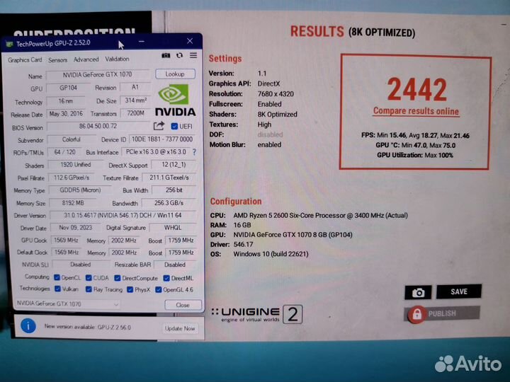 Игровой компьютер Ryzen 5 2600 + RX 5700 8gb