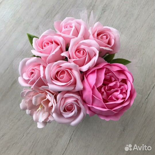 Букеты из мыльных роз