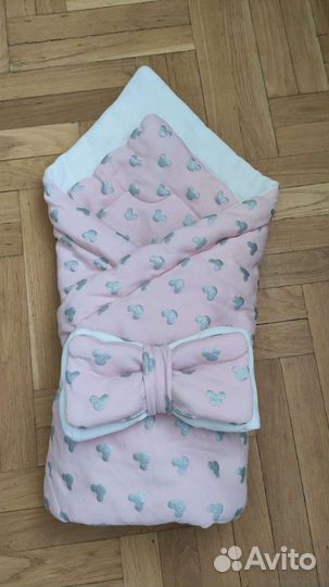 Одеяло (конверт) на выписку для девочки