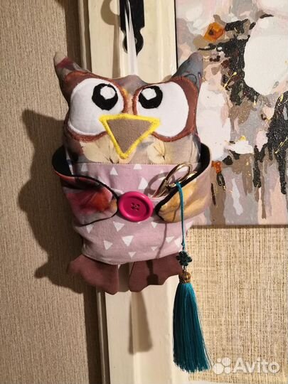Сова с кармашком для мелочей