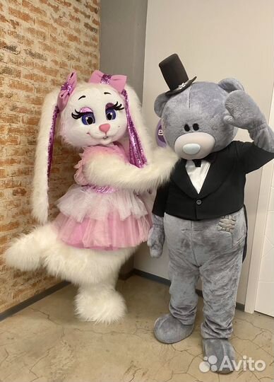 Зайка Ляля и мишка Тедди Аниматоры Ростовые куклы