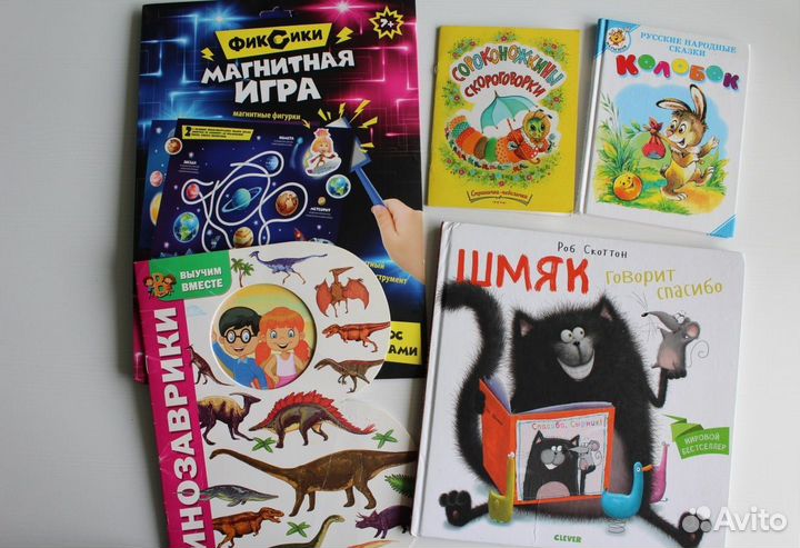 Детские книги и магнитная игра