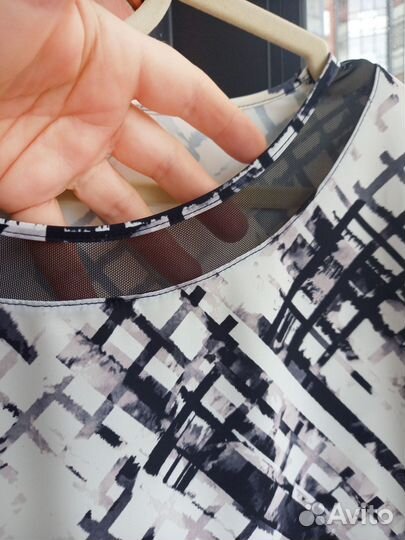 Блуза нарядная из шёлка, размер 54, Турция