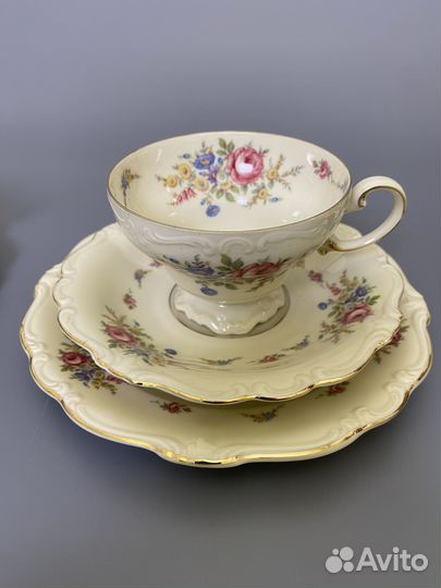 Rosenthal Pompadour чайно-кофейное трио фарфор вин