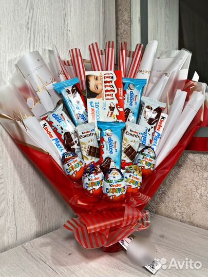 Сладкие букеты из конфет/ киндеров /подарок