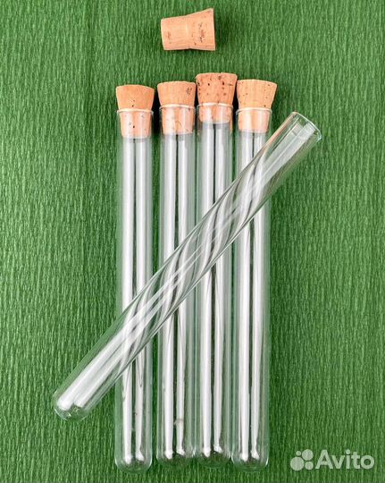 Стеклянные колбы пробирки с пробкой 5шт 20мл