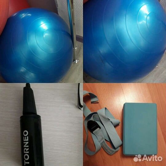 Набор для фитнеса, йоги фитбол,кирпич, ремень