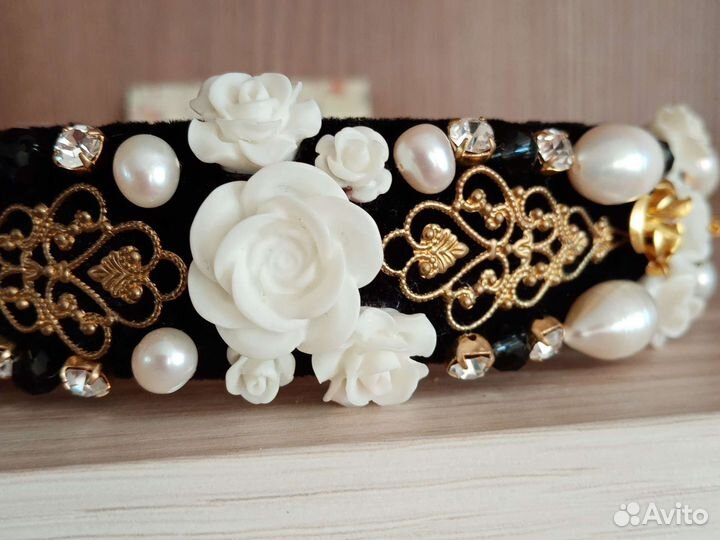 Ободок для волос ручной работы