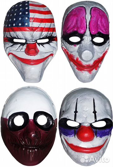 Маски из игры payday 2 (ударопрочные)
