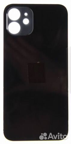 Задняя крышка для iPhone 12 Черная (Стеклянная с ш