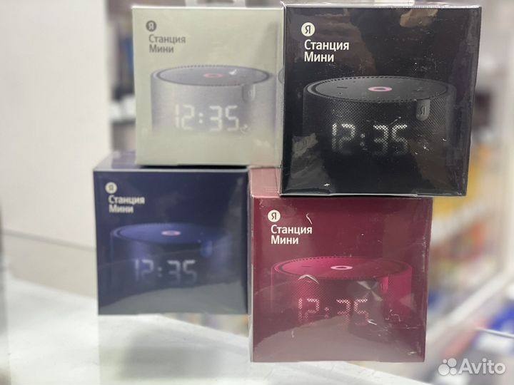 Колонка Яндекс станция мини 2 с часами новая