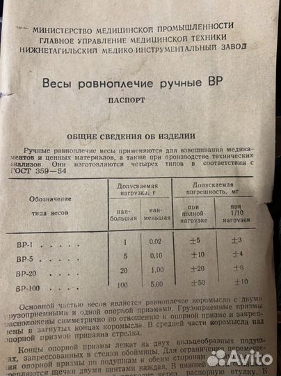 Весы, гири СССР