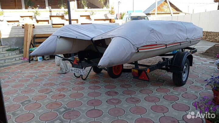 Надувная лодка прицепом и мотором меркурий-25л.с