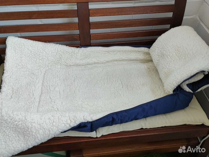 Зимний конверт в коляску на овчине