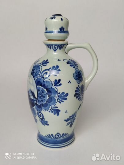 Графин/бутылка. Керамика Delft Blue. Holland.1960