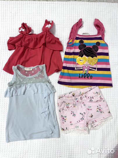Майка топ шорты для девочки 5-6 лет