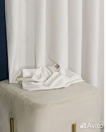 Бархатные шторы Беллиссимо пломбир