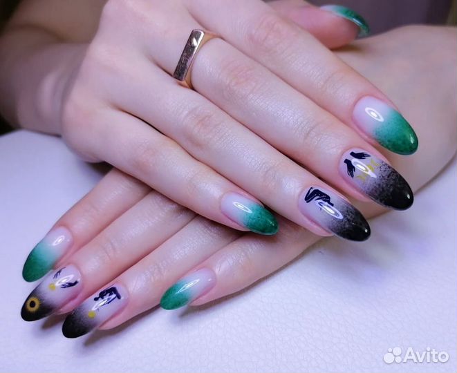 Маникюр наращивание ногтей