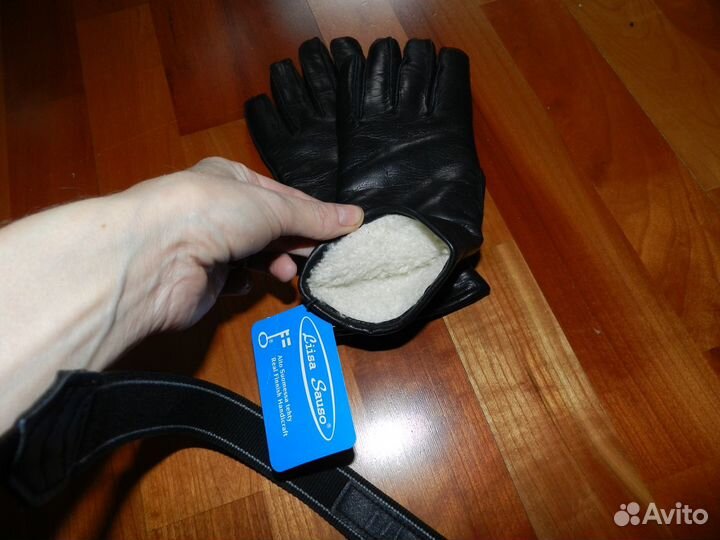 Перчатки женские кожаные новые