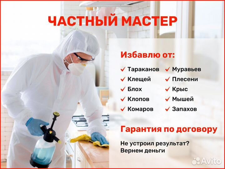 Обработка от клопов тараканов. Травить клещей