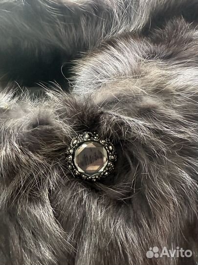 Шуба норковая 42 44 бу с отделкой из чернобурки