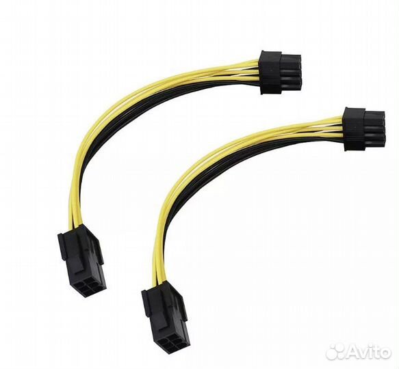 Переходники питания 6 pin на 8