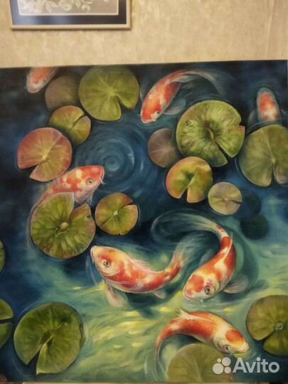 Картина рыбки,Кои