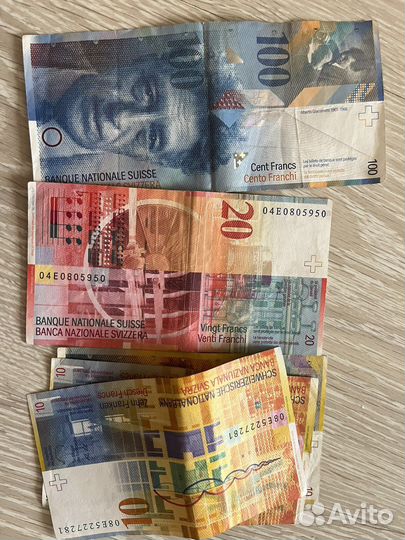 Швейцарские франки восьмой серии 150