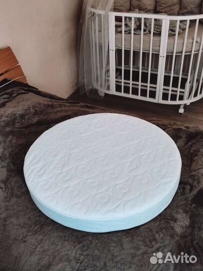 Матрас круглый в кроватку
