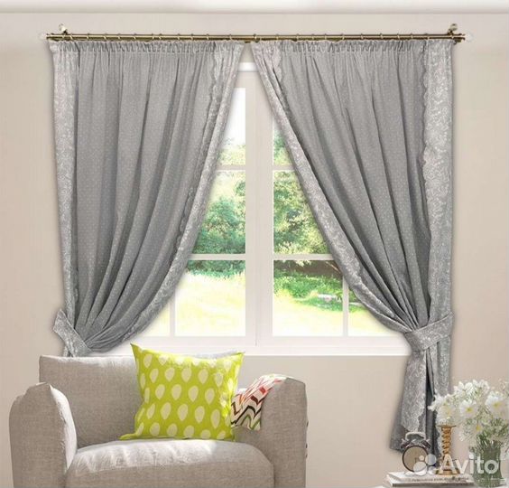 Шторы для кухни новые