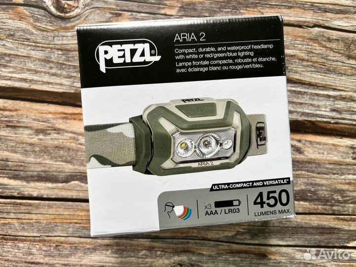 Фонарь налобный Petzl Aria 2 RGB 450 (Новый)