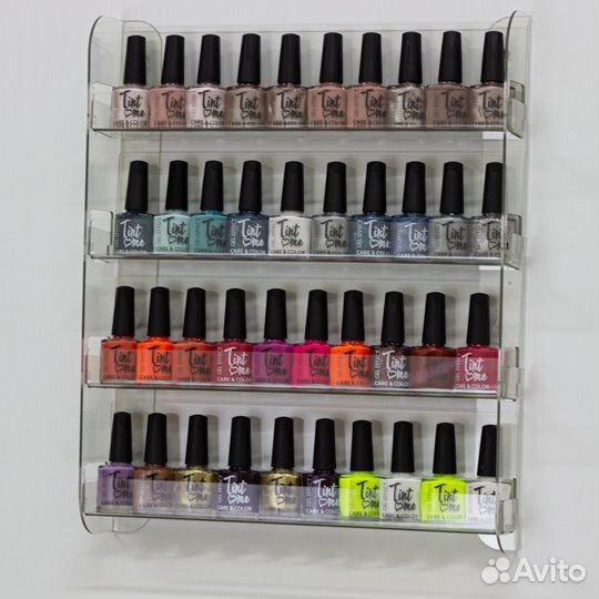 Полка для гель лаков на стену 308х370х62 мм 4 ярус