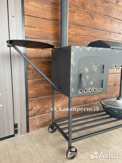 Мангал с печью под казан «Эльбрус»