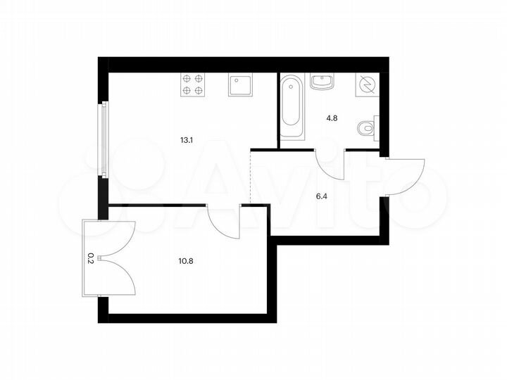 1-к. квартира, 35,3 м², 6/32 эт.