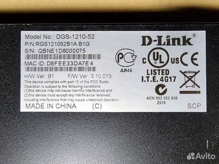 Коммутатор D-link DGS-1210-52