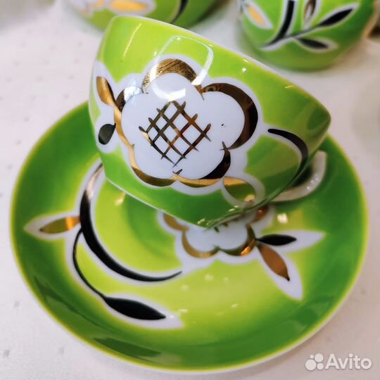 Сервиз чайный Зелёный сад Дулево 1960-е фарфор