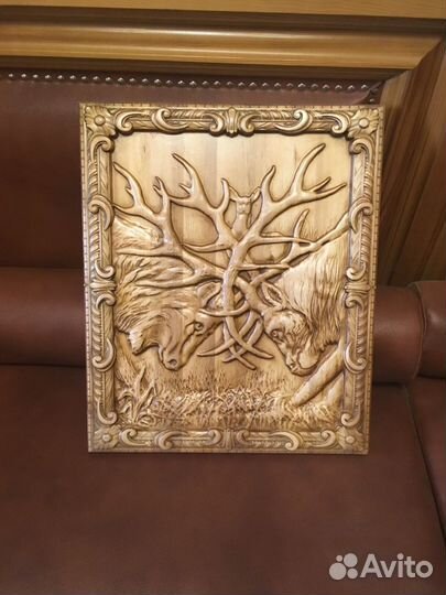 Картины деревянные, резные панно
