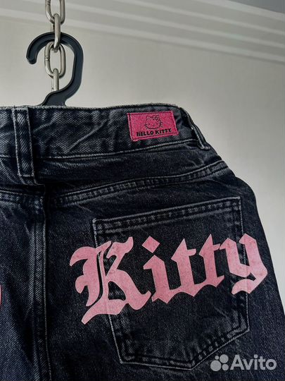 Джинсы женские новые 36 bershka x hello kitty