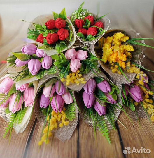 Букет тюльпанов из мыла