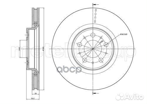 Диск тормозной 230846C Metelli