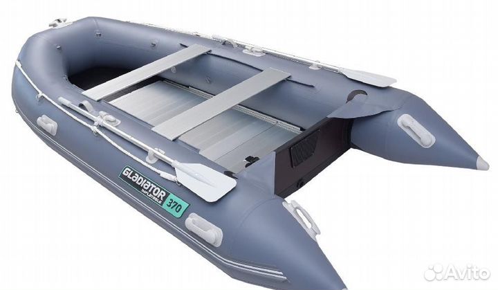 Надувная лодка gladiator C370AL серая