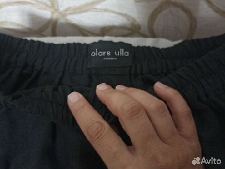 Юбка дизайнерская чистый мягкий лён