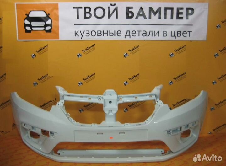 Бампер Renault Logan 2 рестайлинг Белый