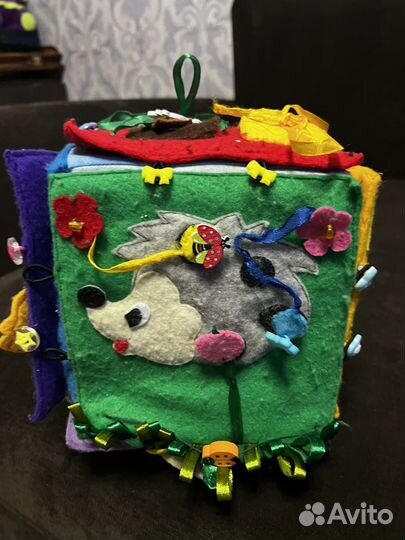 Бизикуб мягкий из фетра