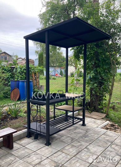 Мангал с крышей